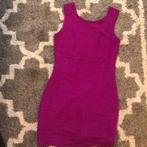Purple bodycon midi dress